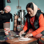 A Ladakhi host preparing traditional food