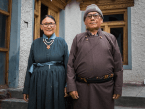 A local Ladakhi host couple at their homestay